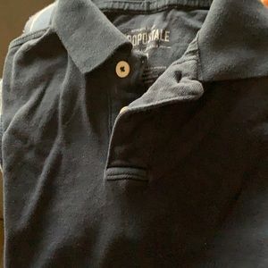 Aeropostale 2 button collard shirt, Navy Blue size small